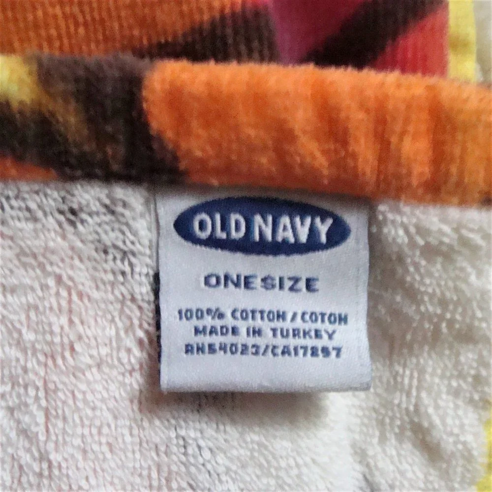 Vintage OLD NAVY Flower Power Dopamine Hawaiian Inspired Terry Beach Towel